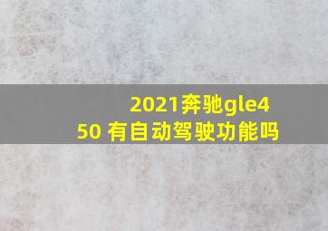 2021奔驰gle450 有自动驾驶功能吗